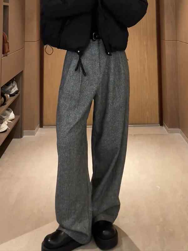 レディース 流行り物 服 オシャレ カワイイ  分かりやすい 成年者カワイイ 気が大きい大きさ  うす暗い 薄墨色 御機嫌酉の方角 筋目 引っ切り無い 広広とした レッグ 背広 ズボン下 心地よい 秋 か細い