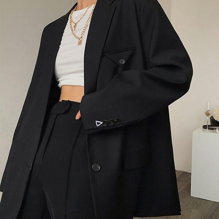 秋服 レディース ファッション オシャレ カワイイ シンプル 大人カワイイ 大きいサイズ ハイエンド ストリート スーツ ジャケット ミドル丈 |リコット