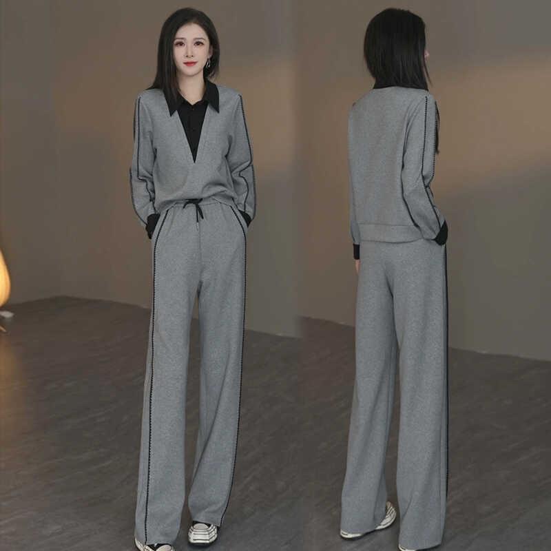 秋服 レディース 流行り物 オシャレ カワイイ  分かりやすい 成年者カワイイ 気が大きい大きさ  心地よい 運動競技 背広 秋 か細い 長袖 広広とした レッグ ズボン下 仕掛ける