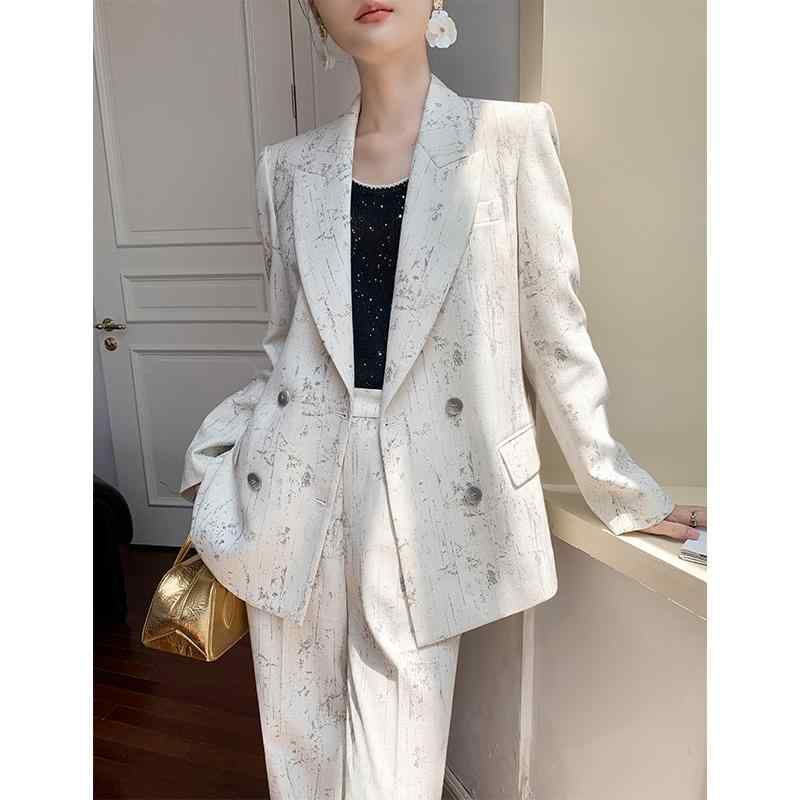 秋服 レディース 流行り物 オシャレ カワイイ  分かりやすい 成年者カワイイ 気が大きい大きさ  心地よい 背広 表現スタイル 秋 ハイエンド 広広とした レッグ ズボン下