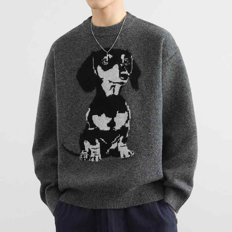 メンズ 流行り物 服 成人男性用 オシャレ 分かりやすい 成年者 かっこいい 表どおり 成人男性服  ゆったり 編み物スウェーター 甚だしい軍事基地 羊毛 スウェーター