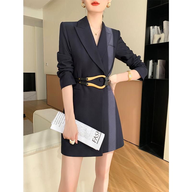 秋服 レディース 流行り物 オシャレ カワイイ  分かりやすい 成年者カワイイ 気が大きい大きさ  お召しもの か細い填まる ハイエンド フォーマルドレス 背広 表現スタイル