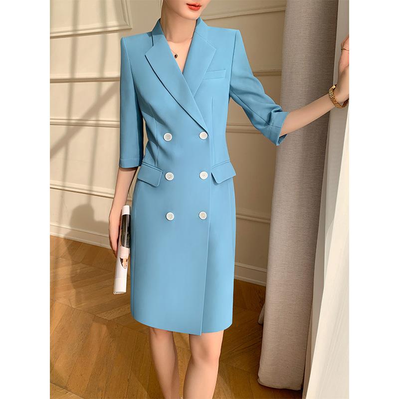 秋服 レディース 流行り物 オシャレ カワイイ  分かりやすい 成年者カワイイ 気が大きい大きさ  背広 表現スタイル お召しもの ハイエンド 秋 七分袖 ロイヤル 表現スタイル 真っただ中丈 スコート