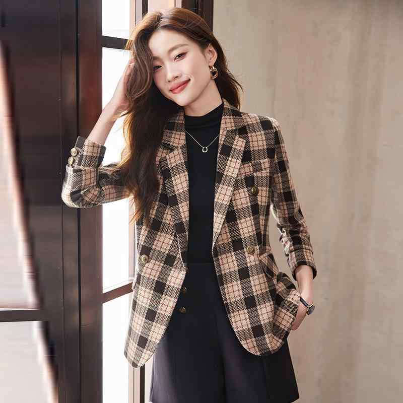 秋服 レディース 流行り物 オシャレ カワイイ  分かりやすい 成年者カワイイ 気が大きい大きさ  読み合わせる柄 背広 表現スタイル 上衣 秋 韓国流行り物 表現スタイル 心地よい トップス