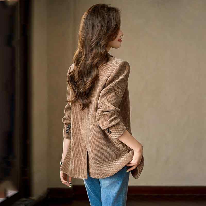 秋服 レディース ファッション オシャレ カワイイ シンプル 大人カワイイ 大きいサイズ コーデュロイ スーツ スタイル ジャケット 秋 ハイエンド カジュアル トップス|リコット