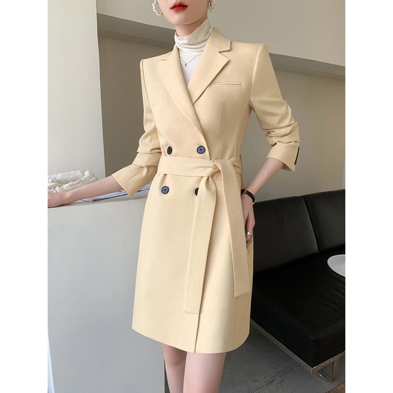 秋服 レディース ファッション オシャレ カワイイ シンプル 大人カワイイ 大きいサイズ ハイエンド ストラップ ドレス 秋 スタイル カジュアル スリム ロイヤル 長袖 スーツ スタイル スカート ｜リコット