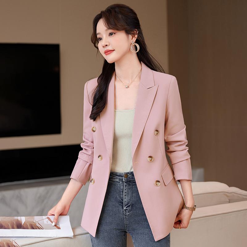 秋服 レディース ファッション オシャレ カワイイ シンプル 大人カワイイ 大きいサイズ 秋 ピンク スーツ スタイル ジャケット ハイエンド トップス カジュアル