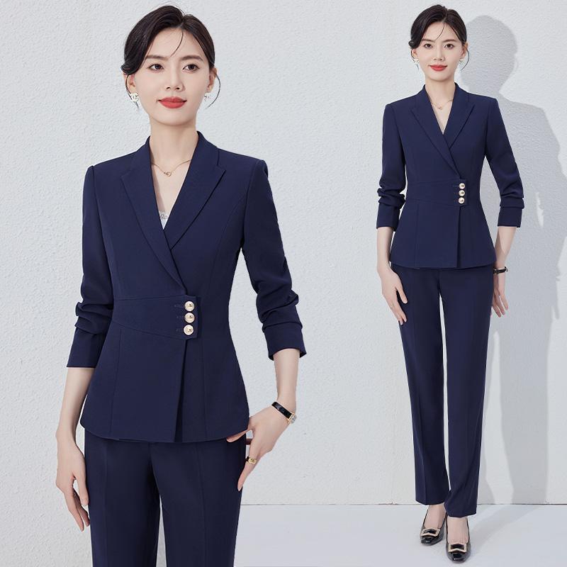 秋服 レディース ファッション オシャレ カワイイ シンプル 大人カワイイ 大きいサイズ ジャケット 単品 ハイエンド スーツ スタイル ホテル フロント デスク ジャケット フォーマルウェア
