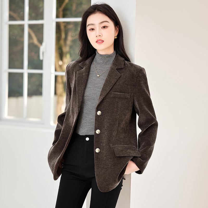 秋服 レディース 流行り物 オシャレ カワイイ  分かりやすい 成年者カワイイ 気が大きい大きさ  上衣 単品  心地よい 背広 表現スタイル 上衣 ハイエンド トップス
