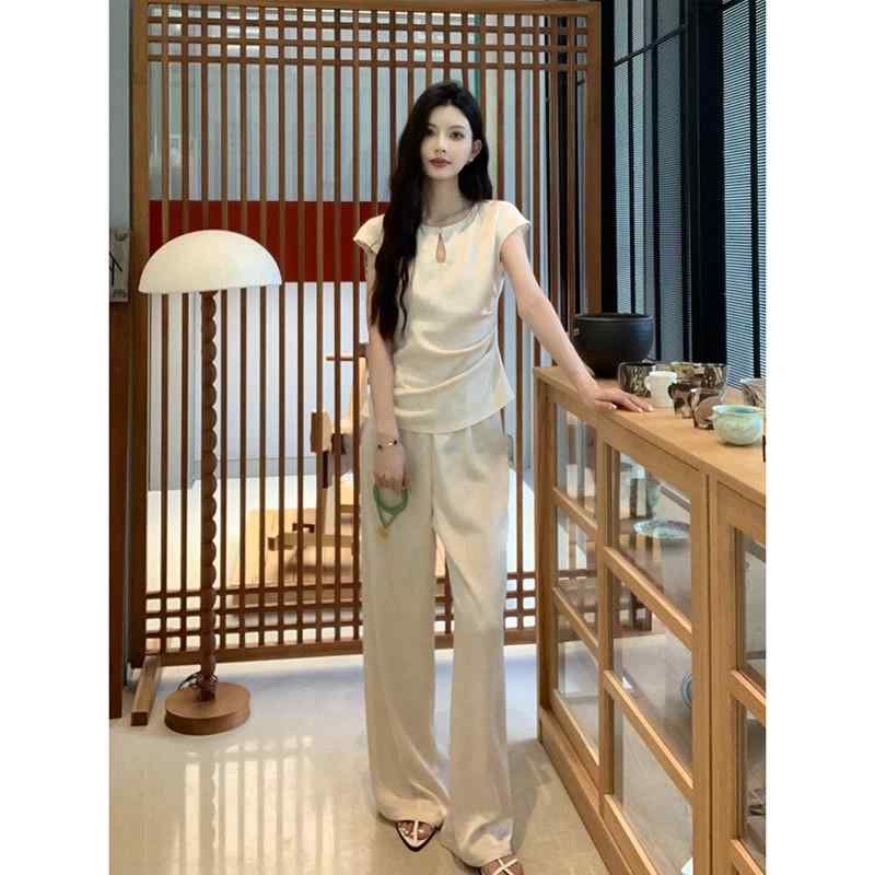 秋服 レディース ファッション オシャレ カワイイ シンプル 大人カワイイ 大きいサイズ トップス パンツ レトロ サマー スーツ スタイル