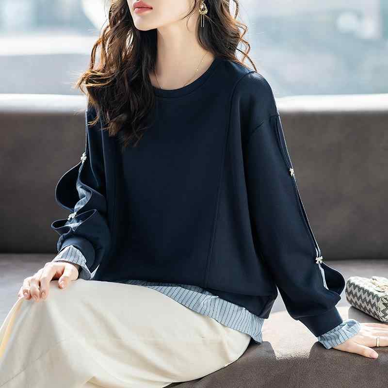 秋服 レディース 流行り物 オシャレ カワイイ  分かりやすい 成年者カワイイ 気が大きい大きさ   ゆったり 長袖 調教師流行り物 か細い 秋 トップス
