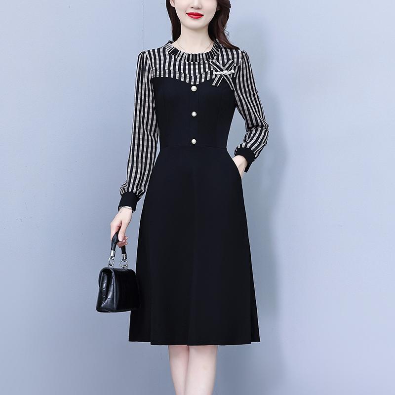 秋服 レディース 流行り物 オシャレ カワイイ  分かりやすい 成年者カワイイ 気が大きい大きさ  流行り物 縞模様 お召しもの 真っただ中丈 スコート 秋 か細い