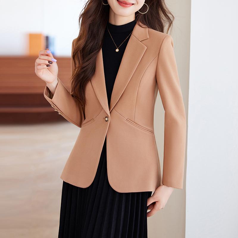 秋服 レディース ファッション オシャレ カワイイ シンプル 大人カワイイ 大きいサイズ スーツ スタイル 単品 ジャケット スリムフィット ハイエンド 秋 トップス｜リコット