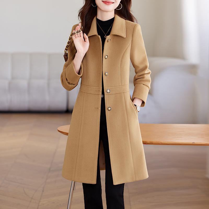 秋服 レディース 流行り物 オシャレ カワイイ  分かりやすい 成年者カワイイ 気が大きい大きさ   秋 ロング赤銅色 上衣 上衣 ゆったり 厚地の外套 トップス