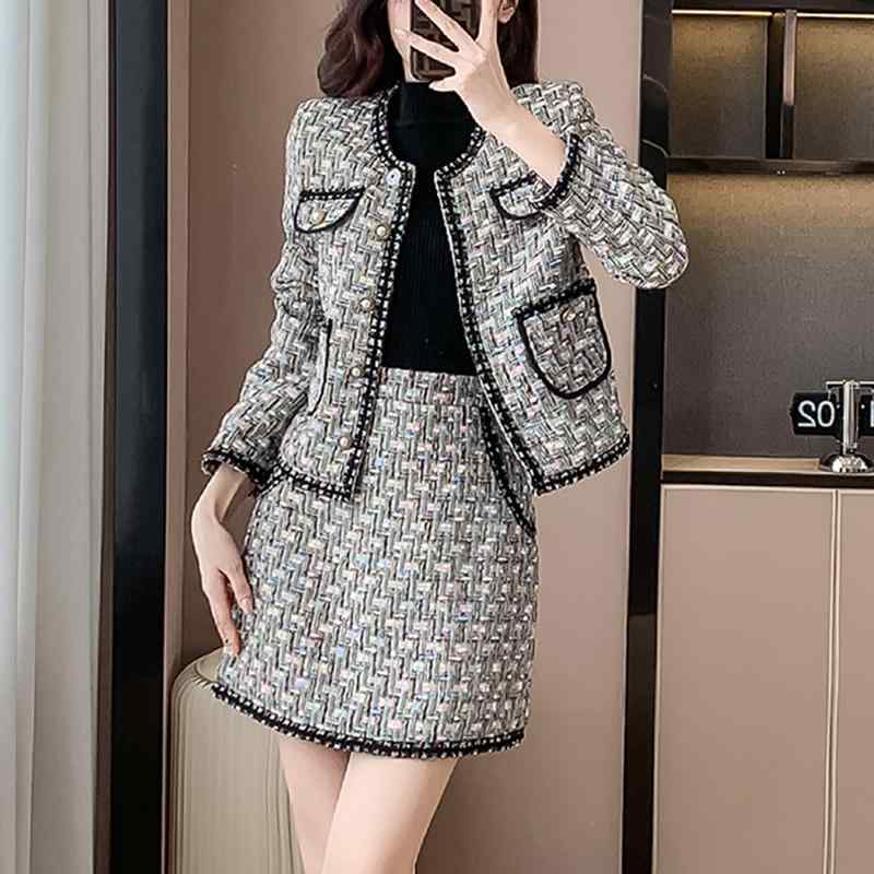 秋服 レディース 流行り物 オシャレ カワイイ  分かりやすい 成年者カワイイ 気が大きい大きさ  韓国流行り物 ハイエンド 上衣 スコート 背広 表現スタイル 単品 秋