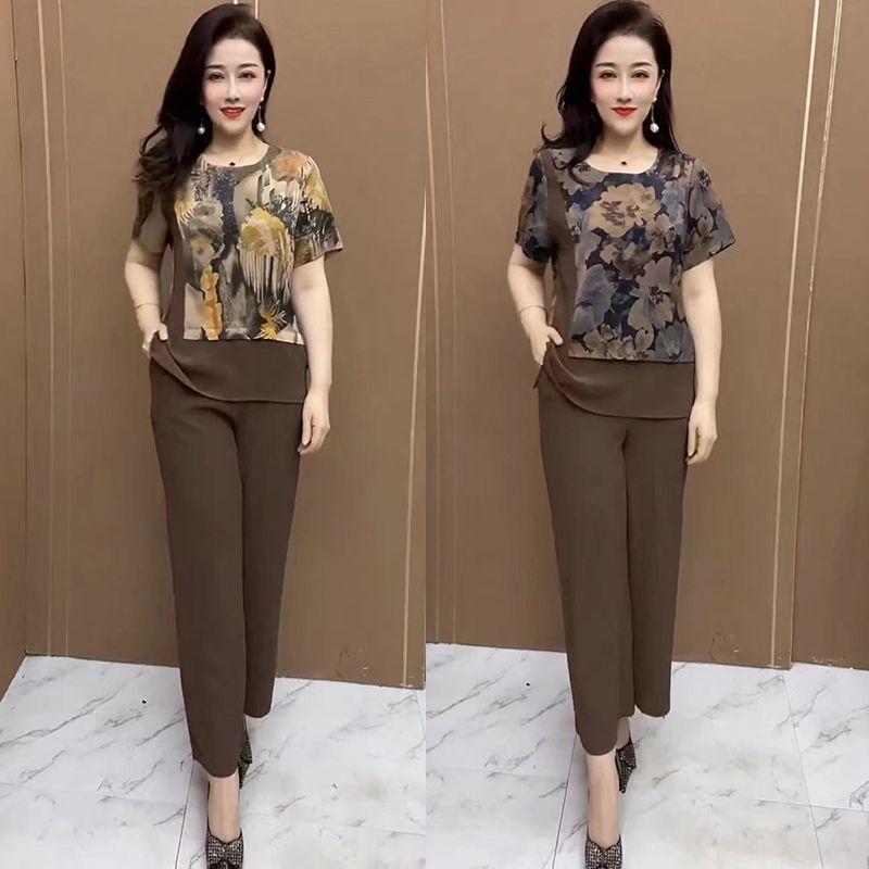 秋服 レディース 流行り物 オシャレ カワイイ  分かりやすい 成年者カワイイ 気が大きい大きさ  炎節 お召しもの 背広 表現スタイル ゆったり 半袖 トップス 広広とした レッグ ズボン下 ハイエンド 絹
