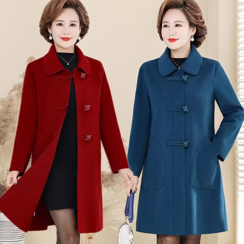 秋服 レディース ファッション オシャレ カワイイ シンプル 大人カワイイ 大きいサイズ 秋 コート ミディアム丈 スタイル ウール