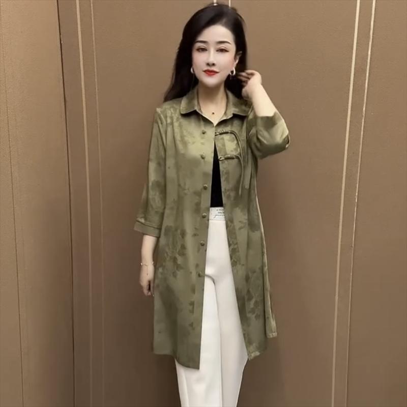 秋服 レディース ファッション オシャレ カワイイ シンプル 大人カワイイ 大きいサイズ 秋 ミドル丈 ニュー シャツ カバー カーディガン ジャケット 6,257円