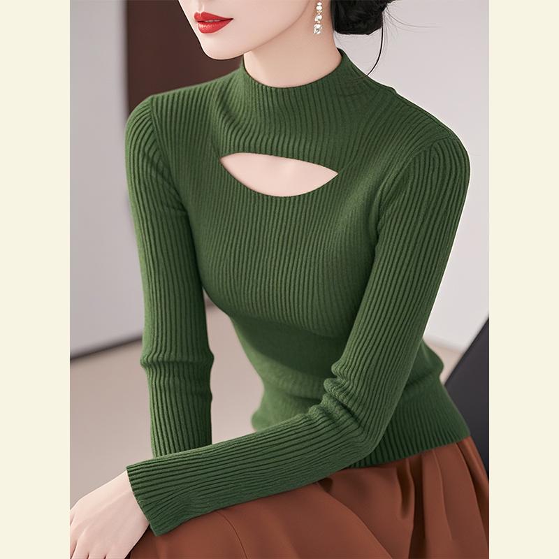 秋服 レディース 流行り物 オシャレ カワイイ  分かりやすい 成年者カワイイ 気が大きい大きさ  フレンチ 軽 表現スタイル ハイエンド 秋 緑であること スウェーター