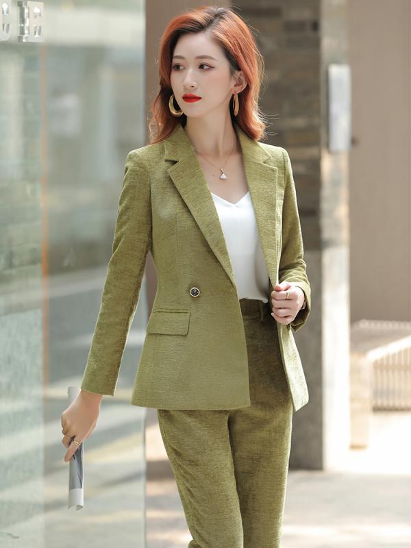 秋服 レディース 流行り物 オシャレ カワイイ  分かりやすい 成年者カワイイ 気が大きい大きさ  緑であること 背広 表現スタイル 酉の方角 か細い ハイエンド 通い 2点仕掛ける
