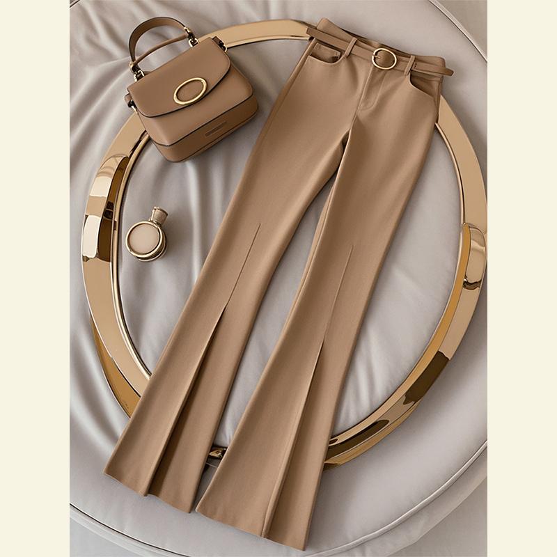 秋服 レディース 流行り物 オシャレ カワイイ  分かりやすい 成年者カワイイ 気が大きい大きさ   秋 ズボン下 御機嫌酉の方角 か細い 心地よい カーキ ブーツ とり捨てる