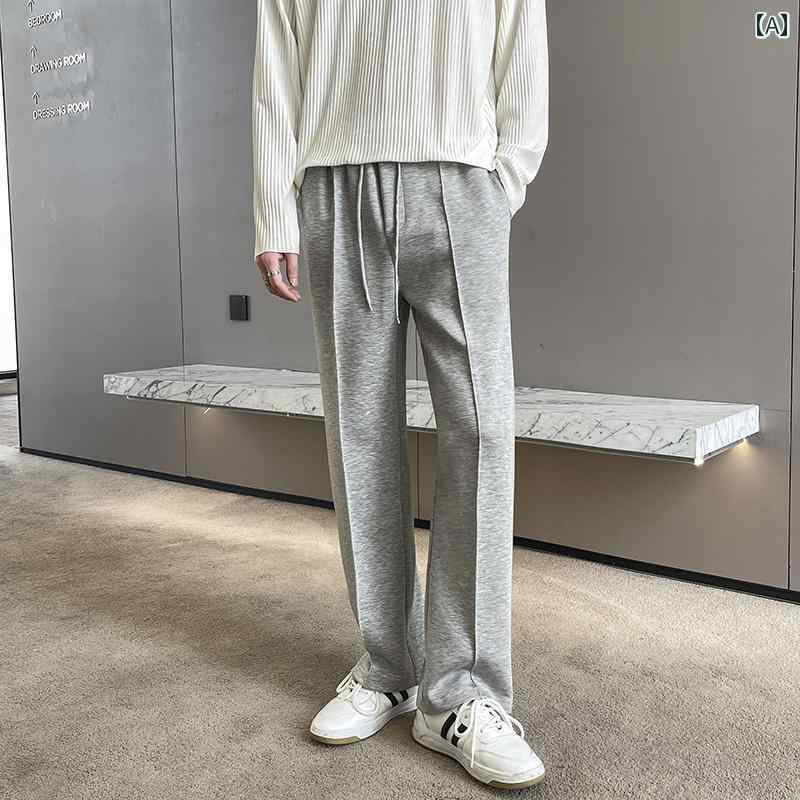 メンズ ファッション 服 男性用 オシャレ シンプル 大人 かっこいい ストリート カジュアル パンツ 薄手 パンツ ストレート スウェット パンツ