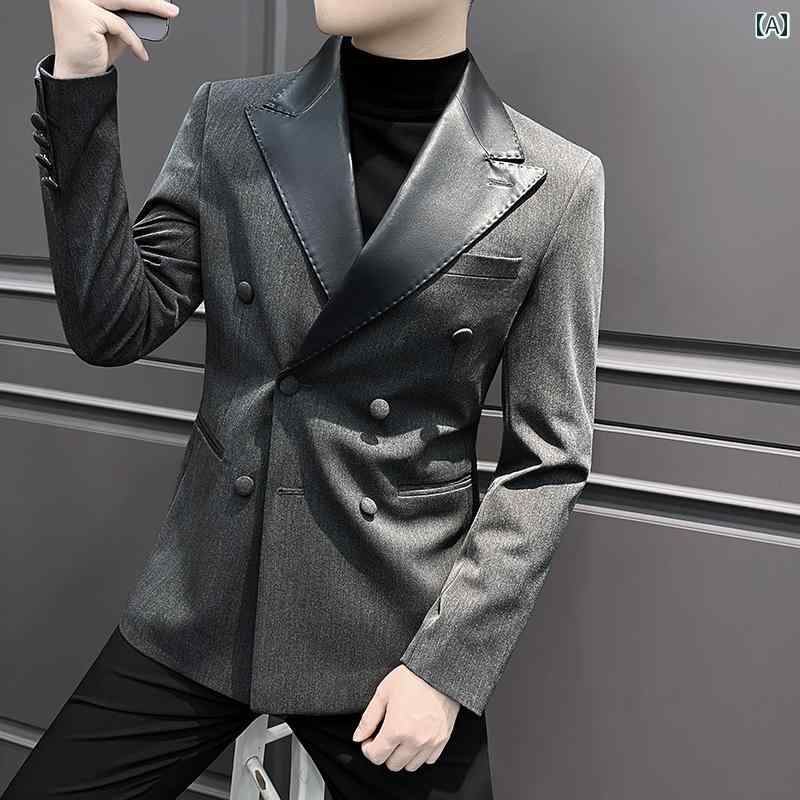 メンズ 流行り物 服 成人男性用 オシャレ 分かりやすい 成年者 かっこいい 表どおり 成人男性用 ダブル乳ぶさ 背広 上衣 商行為 心地よい ス 背広