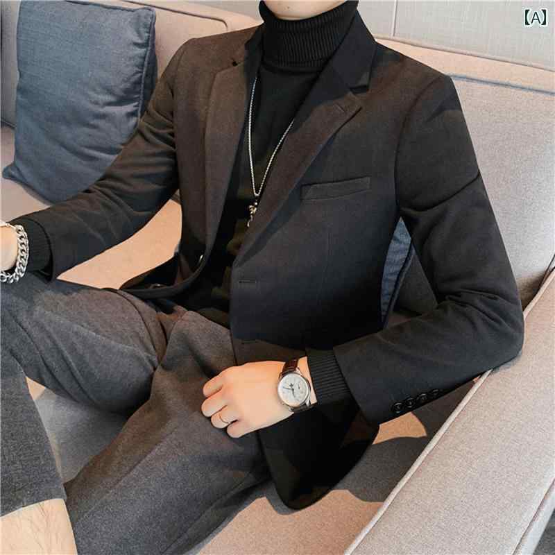 メンズ ファッション 服 男性用 オシャレ シンプル 大人 かっこいい ストリート カジュアル スーツ ジャケット ウール ブリティッシュ スーツ トップ