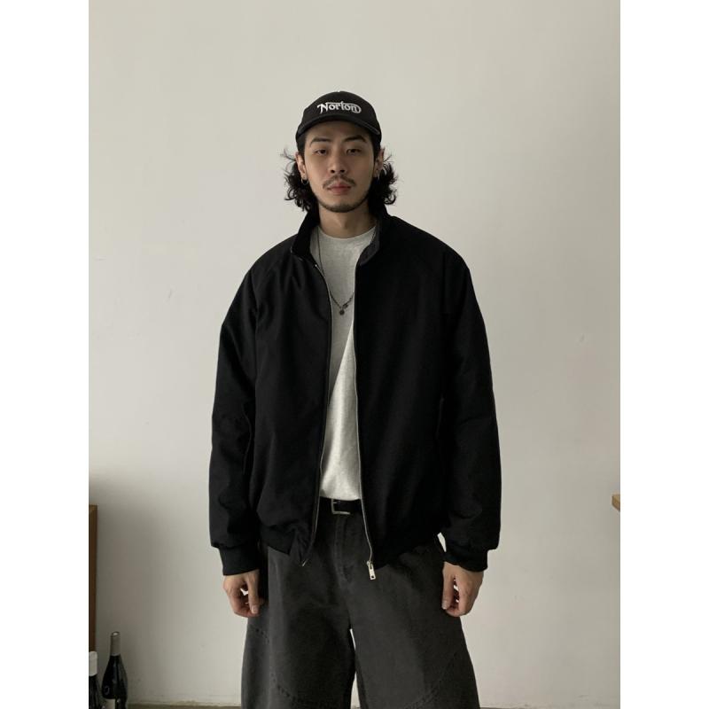 メンズ ファッション 服 男性用 オシャレ シンプル 大人 かっこいい ストリート 紳士服 アメリカン レトロ ワイド クリーンフィット ハリントン ジャケット レディース ユニセックス カジュアル スタンドカラー コットン ウェア