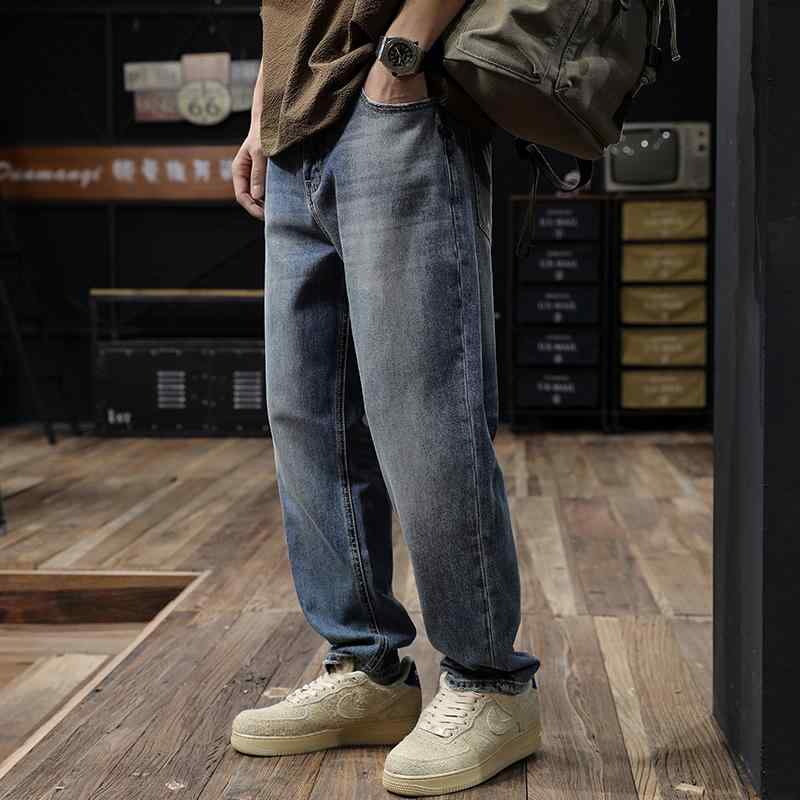 秋 冬 コーデ メンズ 服 分かりやすい 流行り物 オシャレ 成年者 かっこいい 気が大きい大きさ 表どおり 成人男性服 アメリカン レトロ デニム 引っ切り無い テーパード ズボン下 ズボン