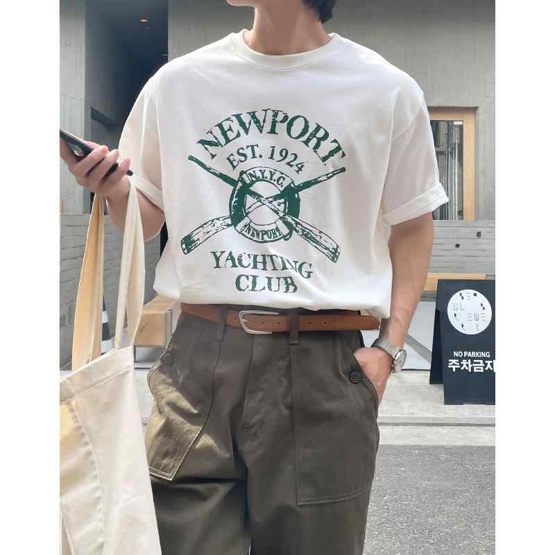 秋　冬 コーデ メンズ 服 シンプル ファッション オシャレ 大人 かっこいい 大きいサイズ ストリート 紳士服 ヘビー レター プリント 半袖 T シャツ ラウンドネック トップス