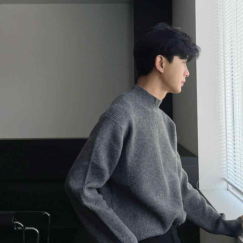 秋 冬 コーデ メンズ  服 分かりやすい 流行り物 オシャレ 成年者 かっこいい 気が大きい大きさ 表どおり 成人男性服  スウェーター 二分の一 タートルネック編み物 プルオーバー ハイエンド 心地よい トップス