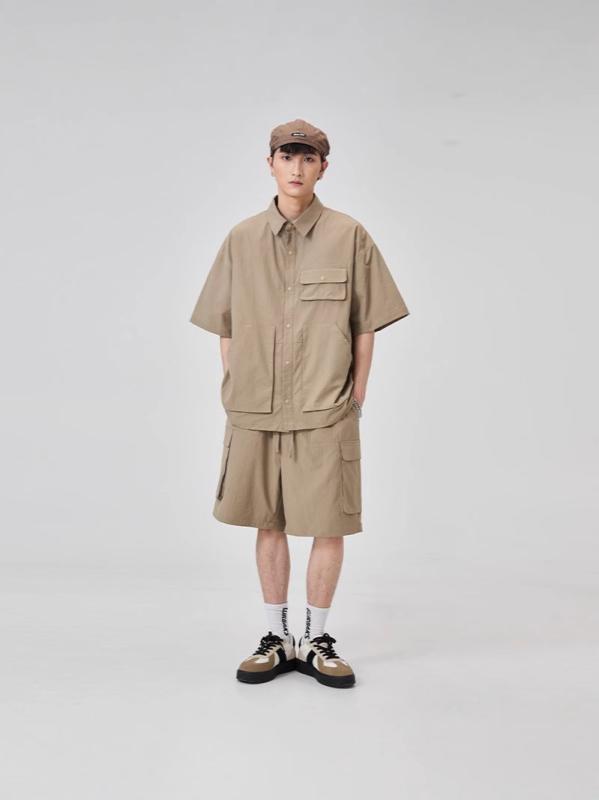 メンズ カーゴ ハーフパンツ ゆったり 多機能 カジュアル ワーク アメカジ ストリート 夏 ｜リコット