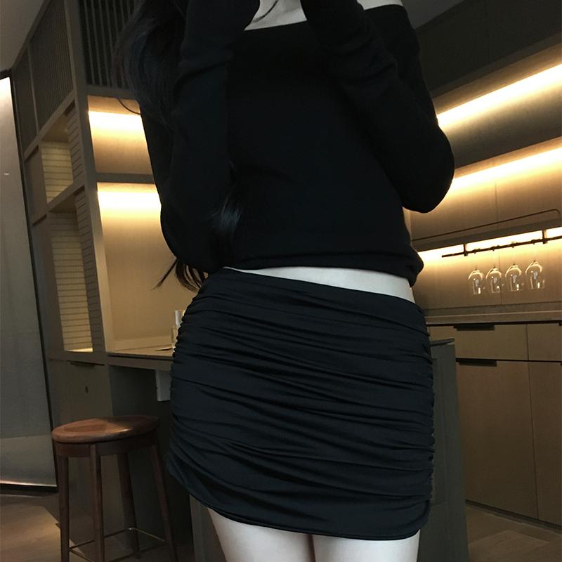 秋服 レディース 流行り物 オシャレ カワイイ  分かりやすい 成年者カワイイ 馬鹿でかい大きさ   黒いこと 筋目 スコート