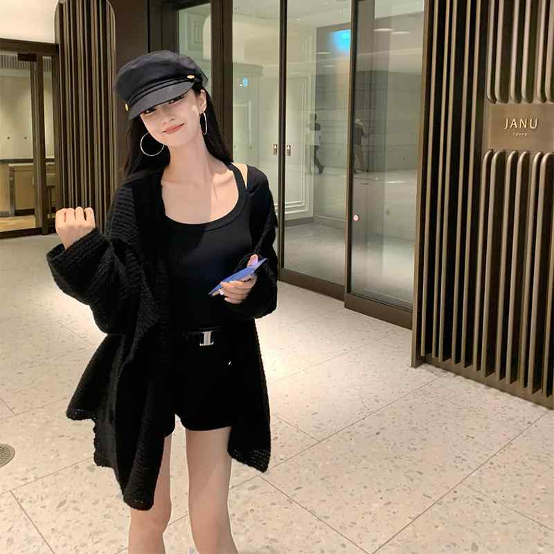 秋服 レディース ファッション オシャレ カワイイ シンプル 大人カワイイ 大きいサイズ 厚手 黒 ニット 伸縮性 ストレッチ ストレッチ ウエスト パンツ