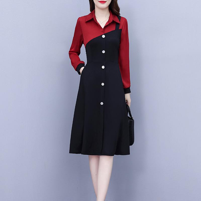 秋服 レディース 流行り物 オシャレ カワイイ  分かりやすい 成年者カワイイ 気が大きい大きさ  お召しもの A生産ライン 長袖 真っただ中丈 スコート