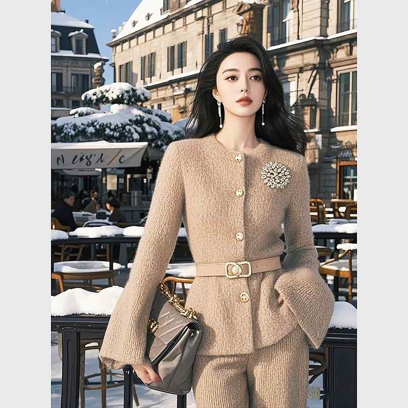 秋服 レディース 流行り物 オシャレ カワイイ  分かりやすい 成年者カワイイ 気が大きい大きさ   ハイエンド 雅びやか スウェーター 広広とした レッグ ズボン下 背広