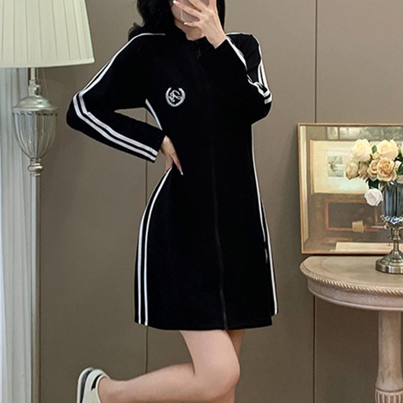 秋服 レディース 流行り物 オシャレ カワイイ  分かりやすい 成年者カワイイ 気が大きい大きさ  汗水 プルオーバー お召しもの 心地よい 長袖 真っただ中丈 スコート