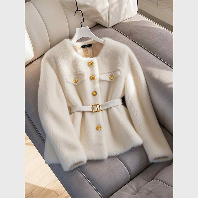 秋服 レディース 流行り物 オシャレ カワイイ  分かりやすい 成年者カワイイ 気が大きい大きさ   ハイエンド 芳ばしさ 白いこと ふわふわ 厚地の外套 トップス