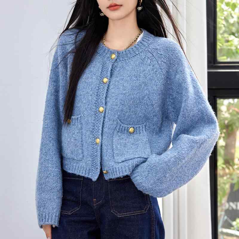 秋服 レディース ファッション オシャレ カワイイ シンプル 大人カワイイ 大きいサイズ ニットカーディガン ジャケット アウターウェア セーター トップス|リコット