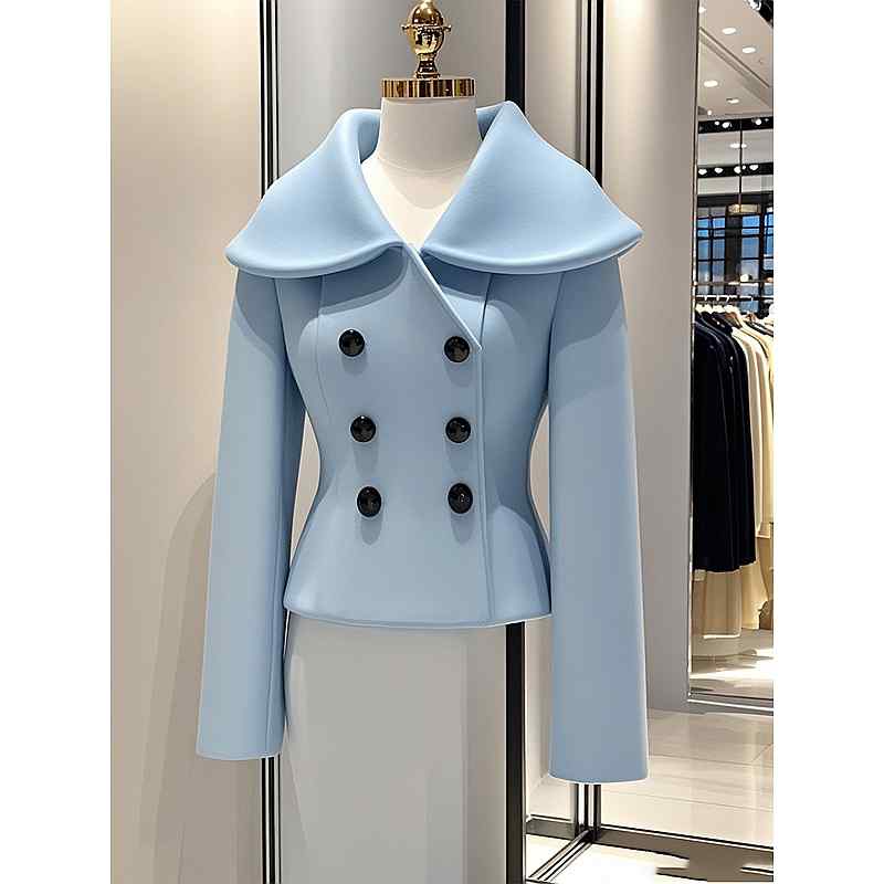 秋服 レディース 流行り物 オシャレ カワイイ  分かりやすい 成年者カワイイ 気が大きい大きさ   トップス ウエスタン ハイエンド 芳ばしさ 青色 上衣