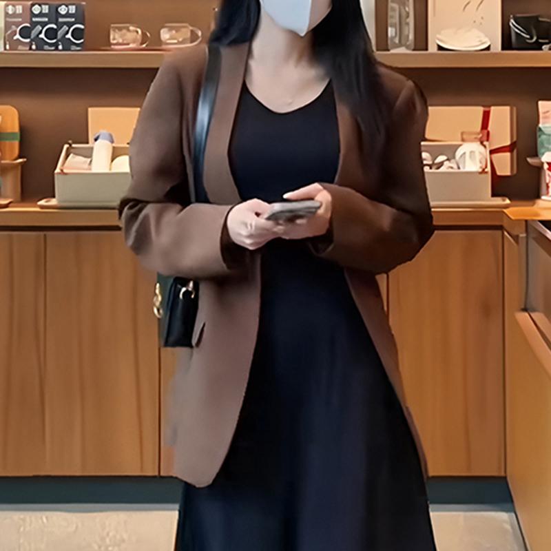 秋服 レディース 流行り物 オシャレ カワイイ  分かりやすい 成年者カワイイ 気が大きい大きさ  真っただ中丈 背広 上衣 ハイエンド トップス