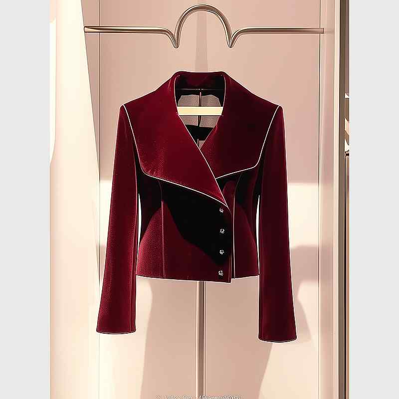 秋服 レディース 流行り物 オシャレ カワイイ  分かりやすい 成年者カワイイ 気が大きい大きさ   ハイエンド トップス 赤 背広 上衣