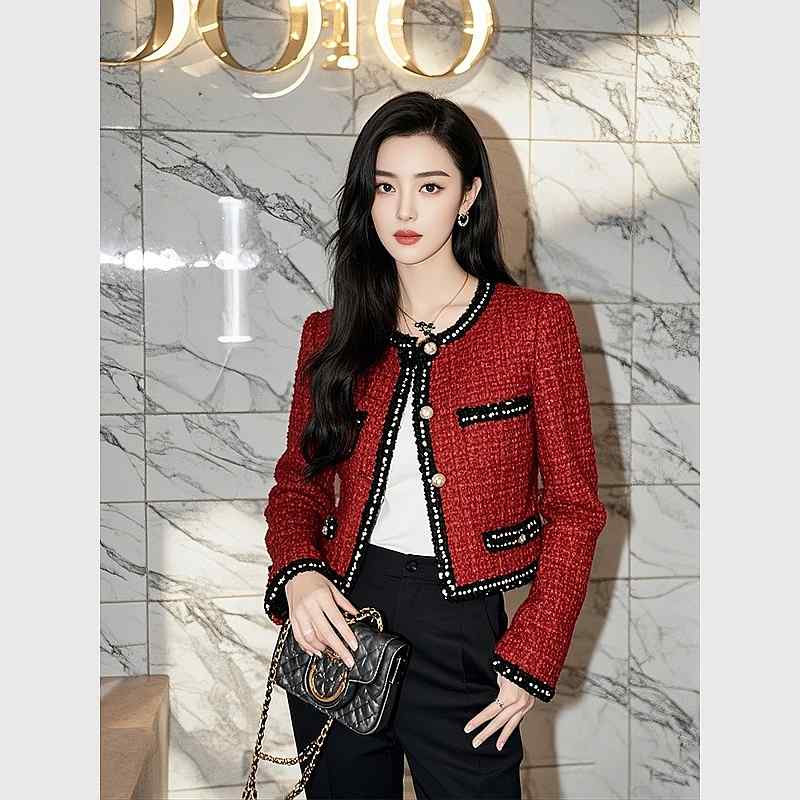 秋服 レディース 流行り物 オシャレ カワイイ  分かりやすい 成年者カワイイ 気が大きい大きさ   ハイエンド トップス 赤 厚地の外套