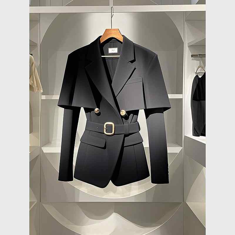 秋服 レディース 流行り物 オシャレ カワイイ  分かりやすい 成年者カワイイ 気が大きい大きさ   黒 上衣 ハイエンド 肩かけ トップス