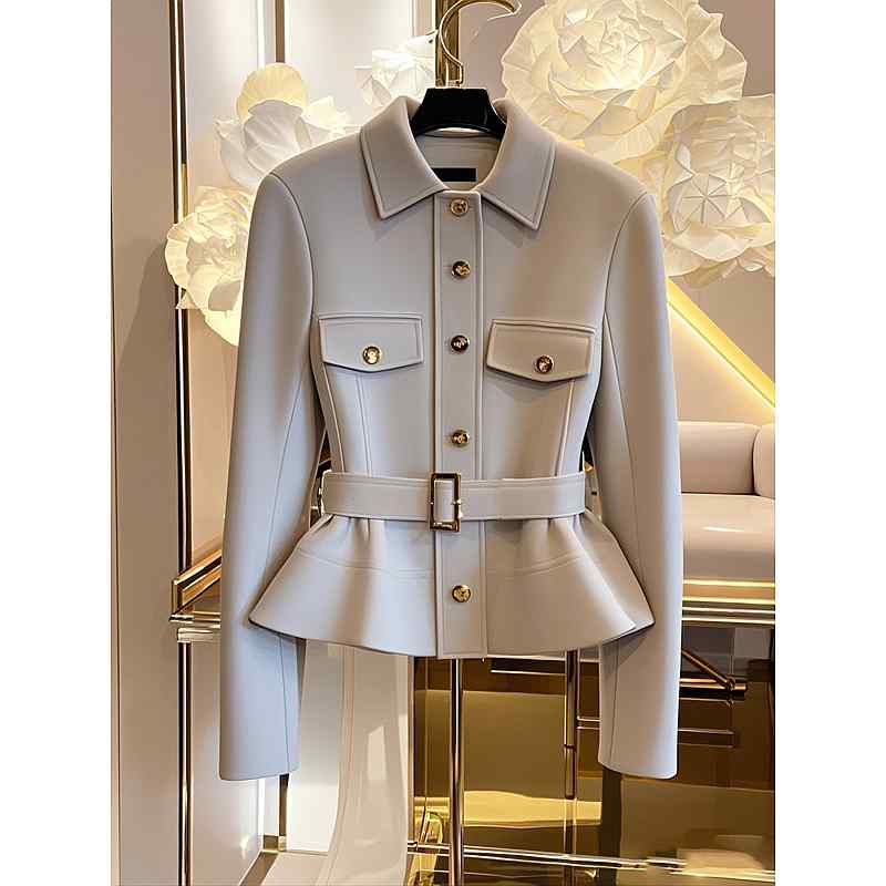 秋服 レディース 流行り物 オシャレ カワイイ  分かりやすい 成年者カワイイ 気が大きい大きさ   薄墨色 上衣 ハイエンド 酉の方角絞り トップス