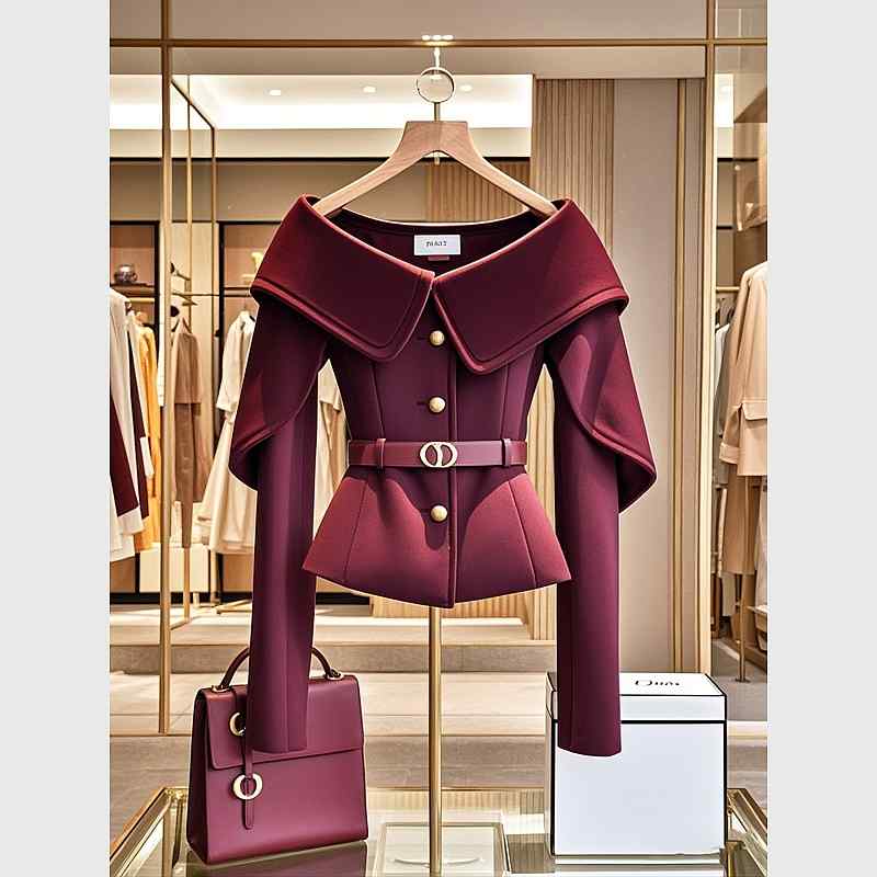 秋服 レディース ファッション オシャレ カワイイ シンプル 大人カワイイ 大きいサイズ ハイエンド トップス レッド コート|リコット