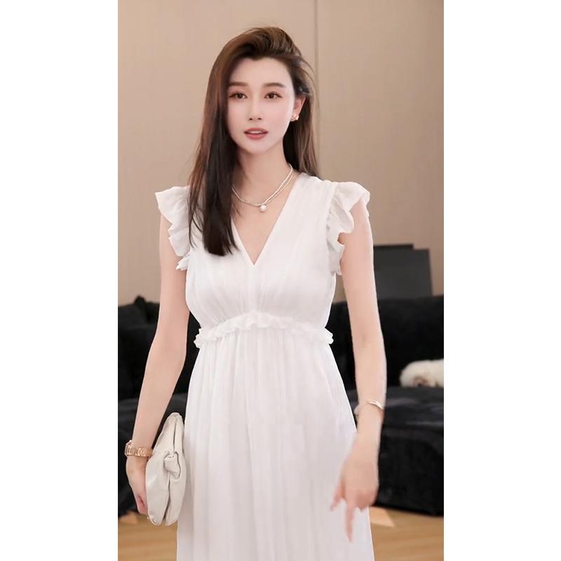秋服 レディース 流行り物 オシャレ カワイイ  分かりやすい 成年者カワイイ 気が大きい大きさ   フレンチ ハイエンド 妃殿下 か細い 白 お召しもの