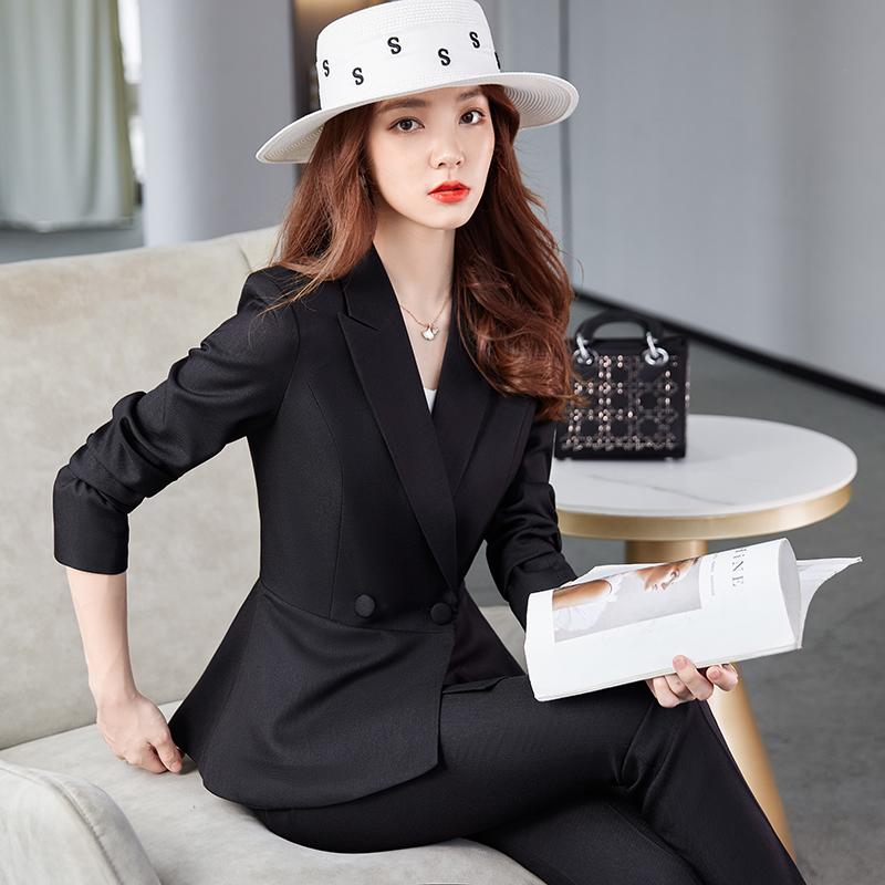 秋服 レディース 流行り物 オシャレ カワイイ  分かりやすい 成年者カワイイ 馬鹿でかい大きさ  黒 背広 上衣 御姫様 ハイエンド 通い御召しもの