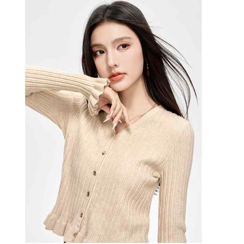 秋服 レディース 流行り物 オシャレ カワイイ  分かりやすい 成年者カワイイ 気が大きい大きさ  編み物 スウェーター か細い 妃殿下 長袖 アウター トップス